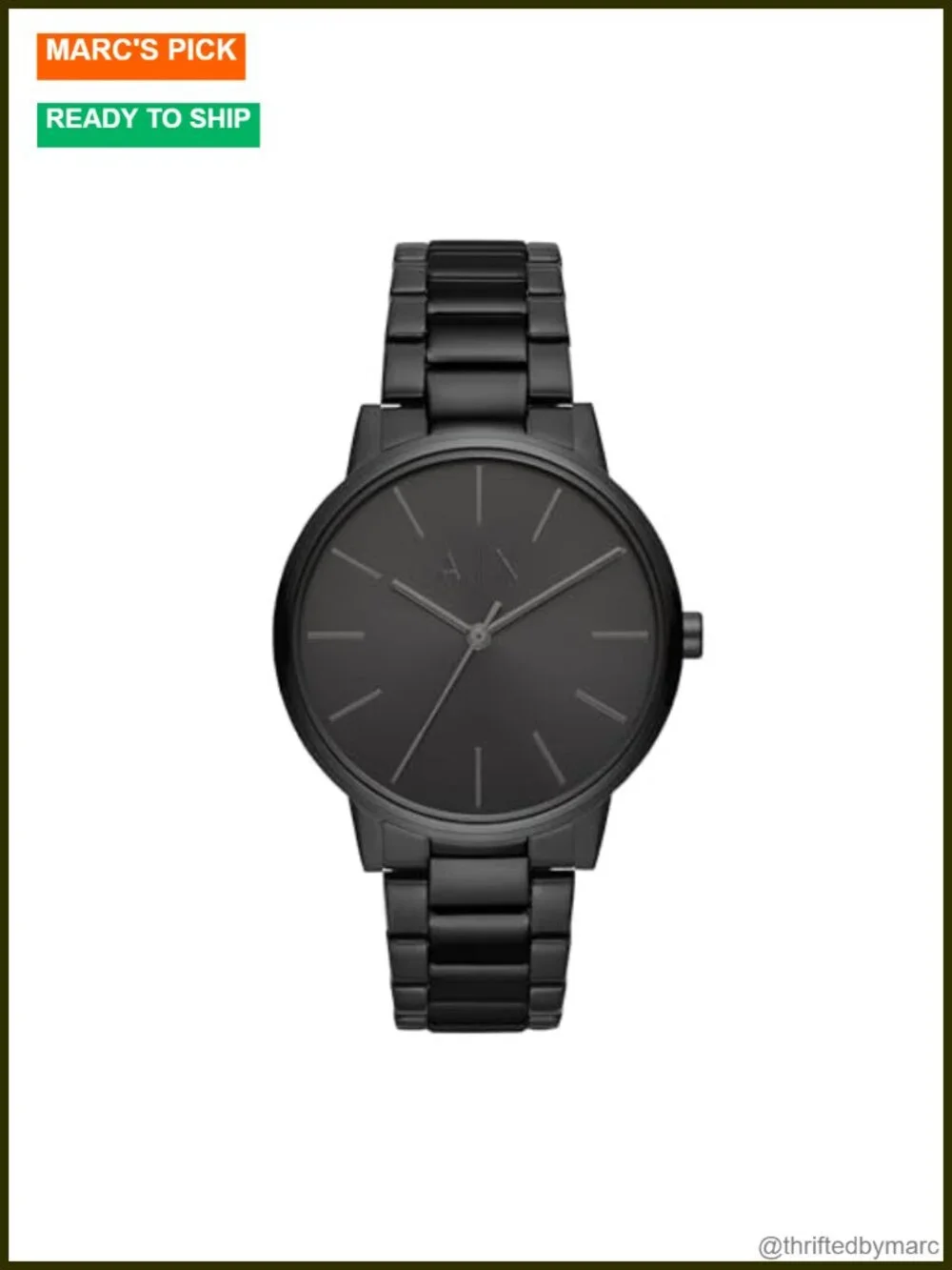 Men's Quartz Watch with Stainless Steel Bracelet, Three-Hand Movement